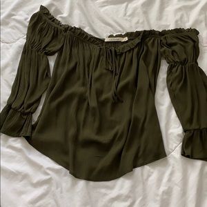 Never worn off shoulder top